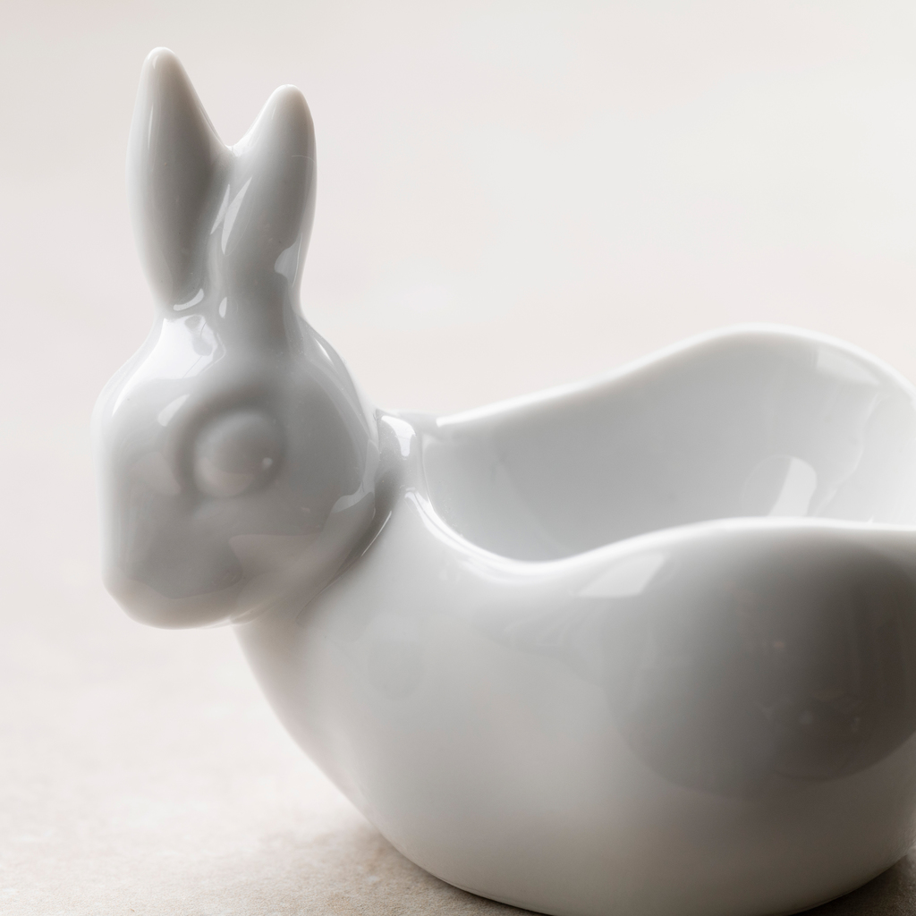 Lindner Porzellan Eierbecher Hase - 2 Lindner Porzellan Eierbecher Hase - 2
