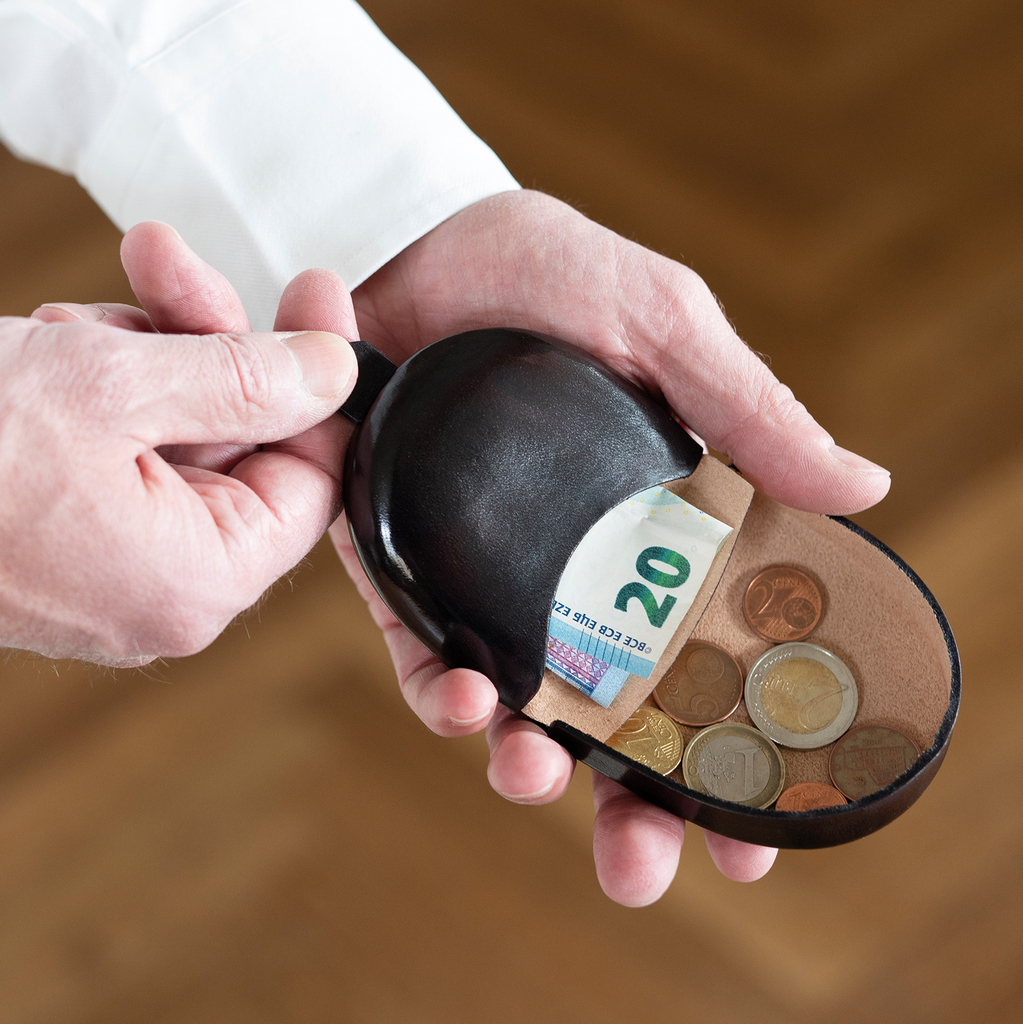 CAF Schüttelbörse Leder Blau - 4