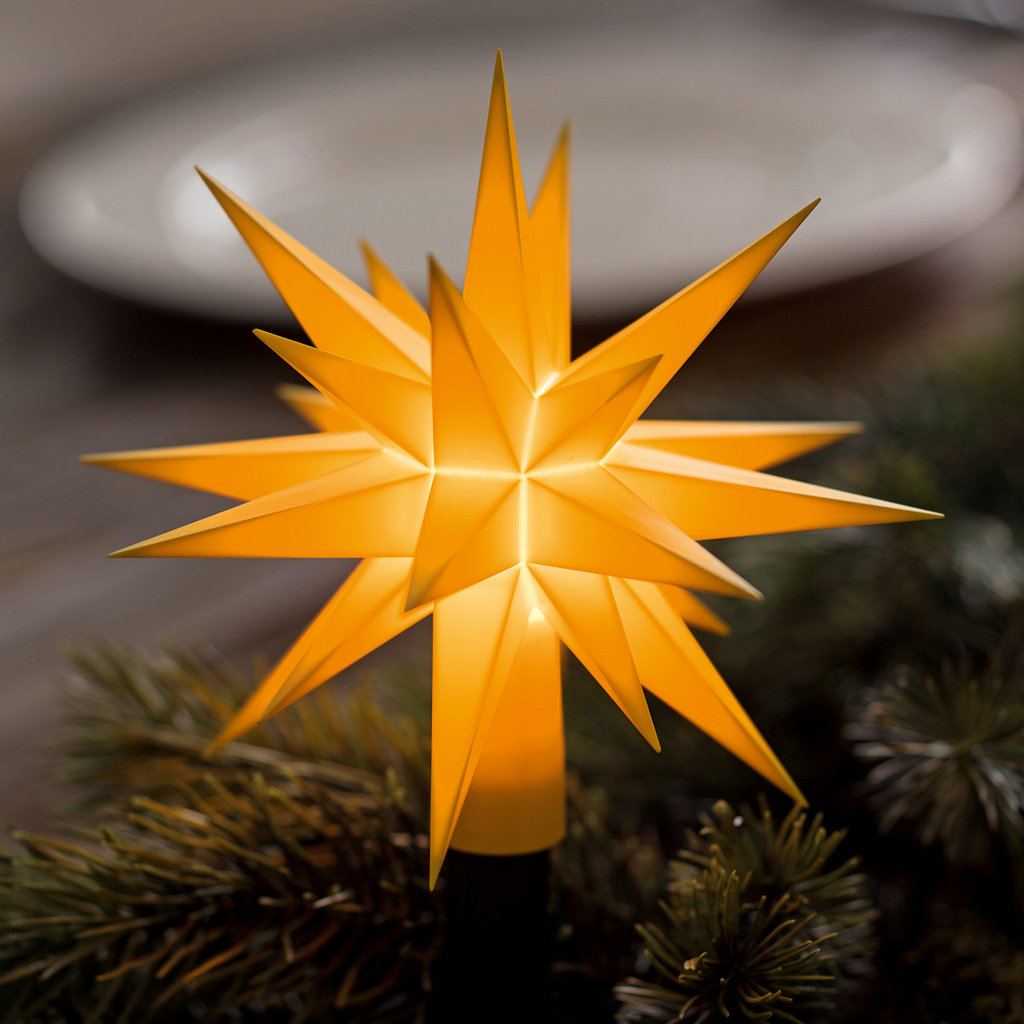 Herrnhuter Sternen-Lichterkette Gelb - 2