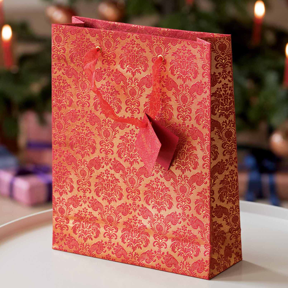 4 Geschenktaschen Tapisserie Silber - 4