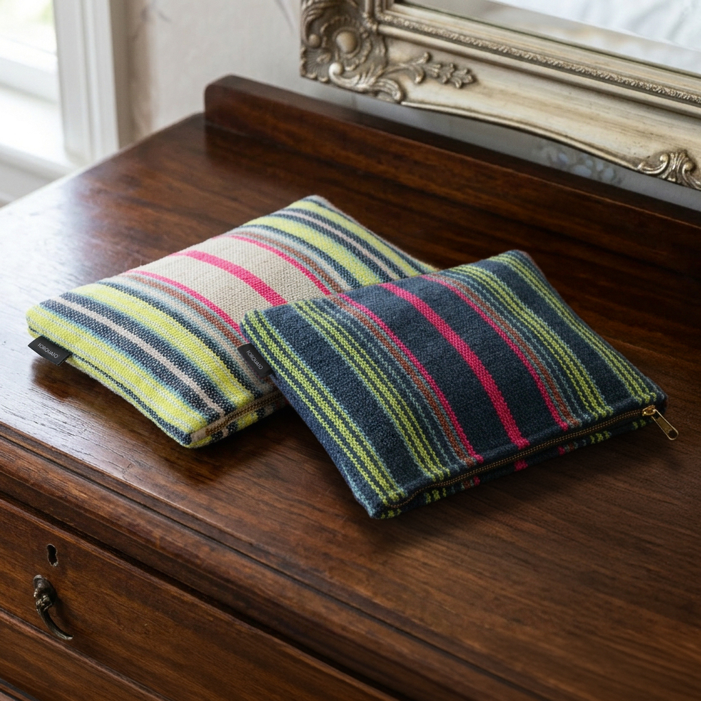 Pouch Color Stripes Beige