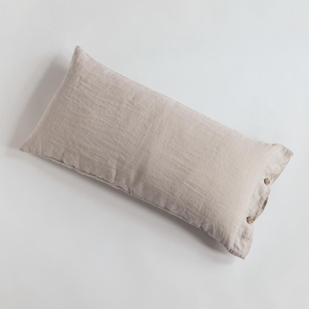 Leinenbettwäsche Stonewashed Louredo Beige 40 x 80 cm Leinenbettwäsche Stonewashed Louredo Beige 40 x 80 cm