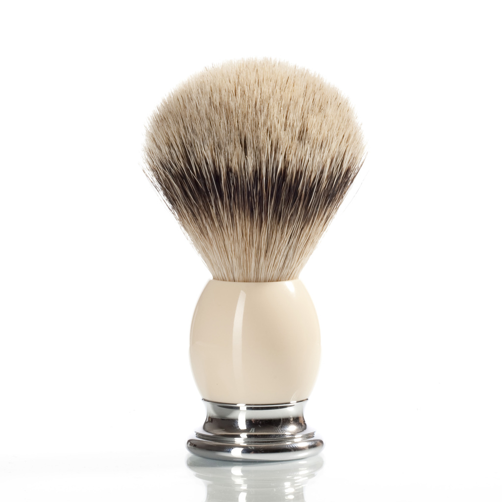 Mühle Rasierpinsel Dachszupf Silberspitzen Elfenbein Mühle Rasierpinsel Dachszupf Silberspitzen Elfenbein