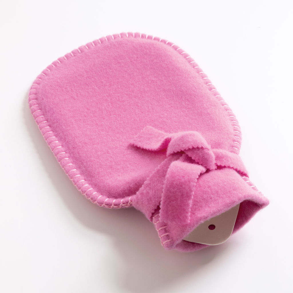 Steiner Kinderwärmflasche mit Wollbezug Rosa