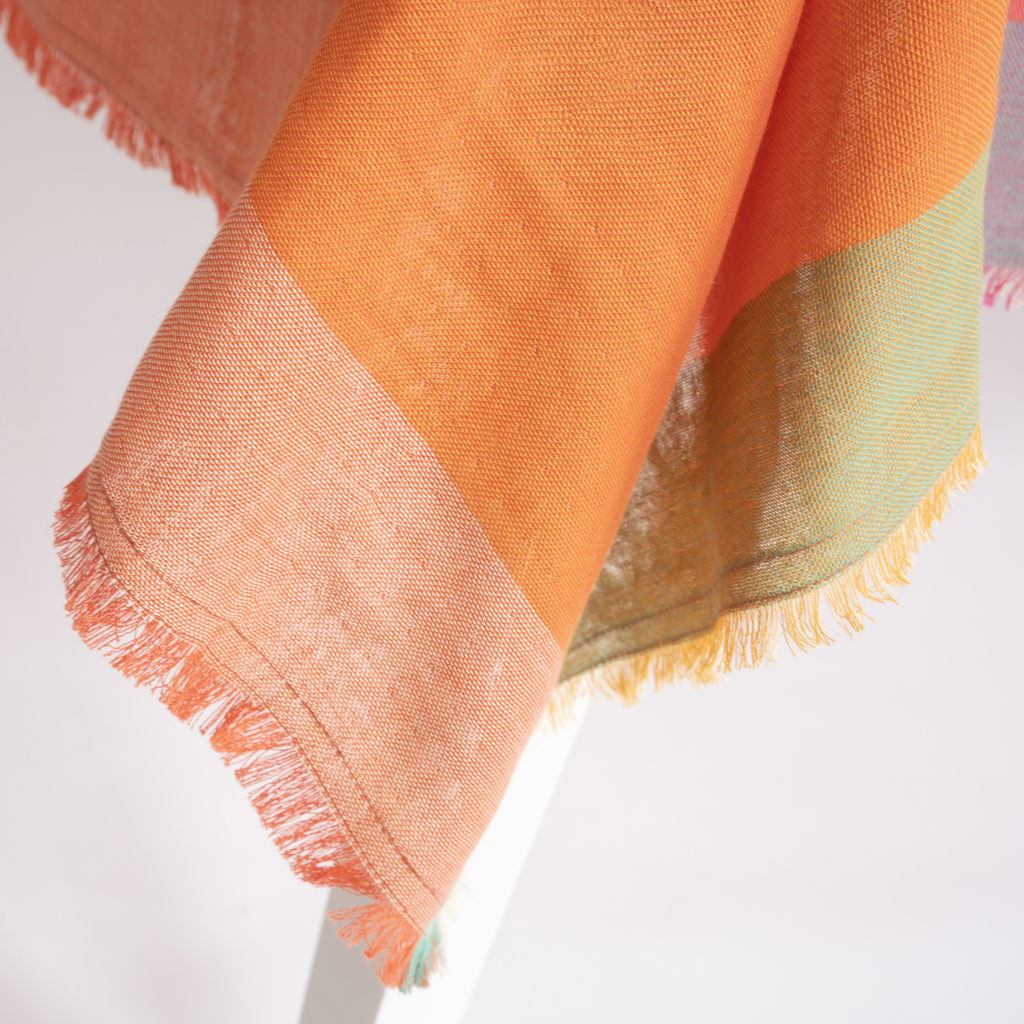 Tischdecke Carré Rouge-Orange 140 x 250 cm