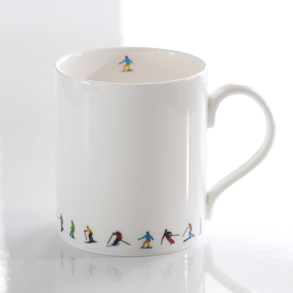 Porzellanbecher Ski Chain Porzellanbecher Ski Chain