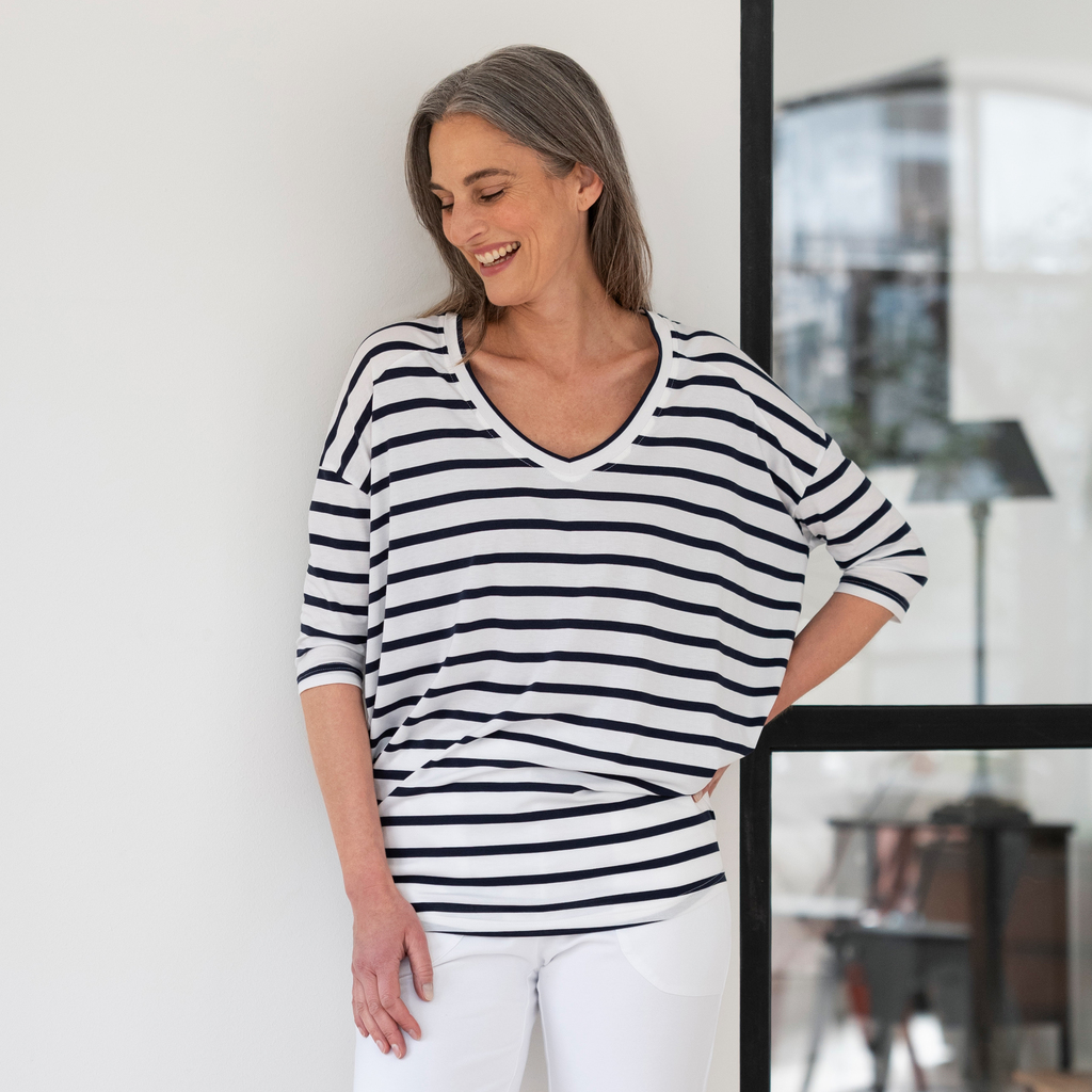 Sunday in Bed X Torquato Pyjamashirt Hazel Weiß/Midnight S - 2