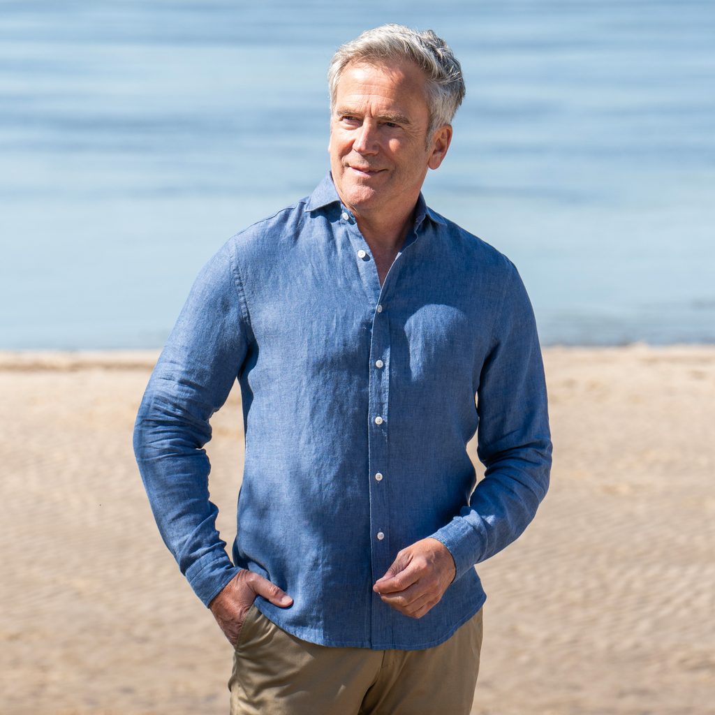 Ferreira de Almeida X Torquato Leinenhemd Dunkelblau L Ferreira de Almeida X Torquato Leinenhemd Dunkelblau L