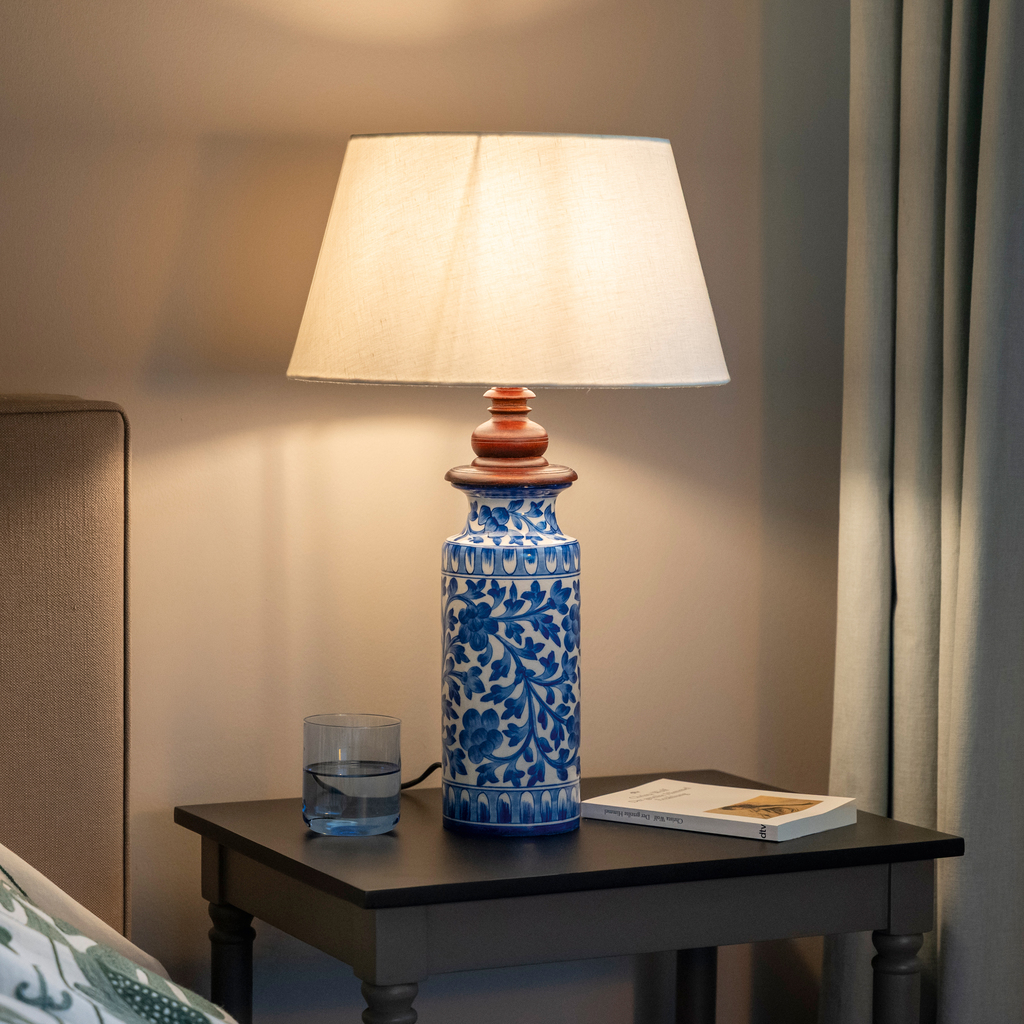 Tischlampe Blue Pottery