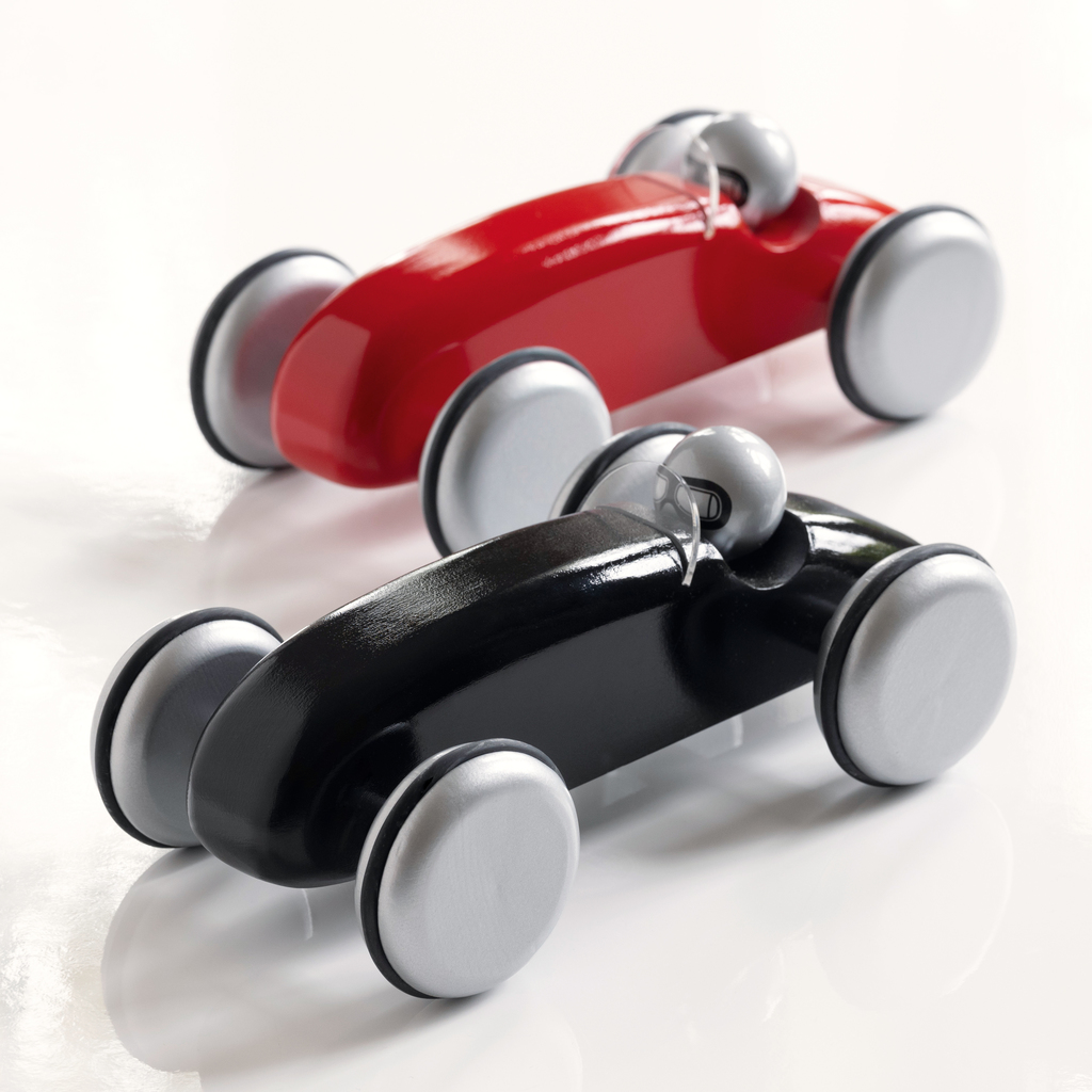 Rennauto aus Holz Schwarz - 4