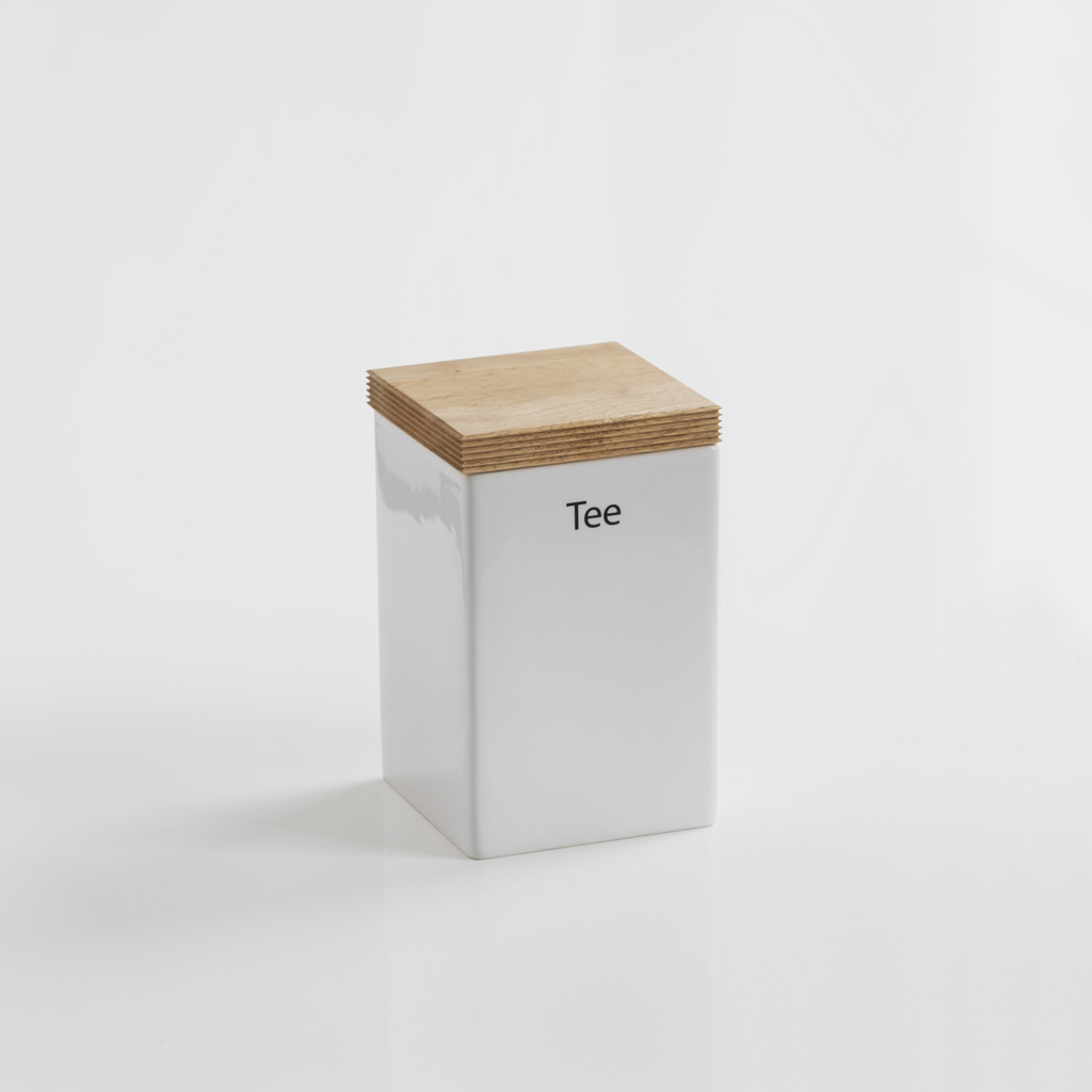Tee-Vorratsdose mit Holzdeckel Tee-Vorratsdose mit Holzdeckel