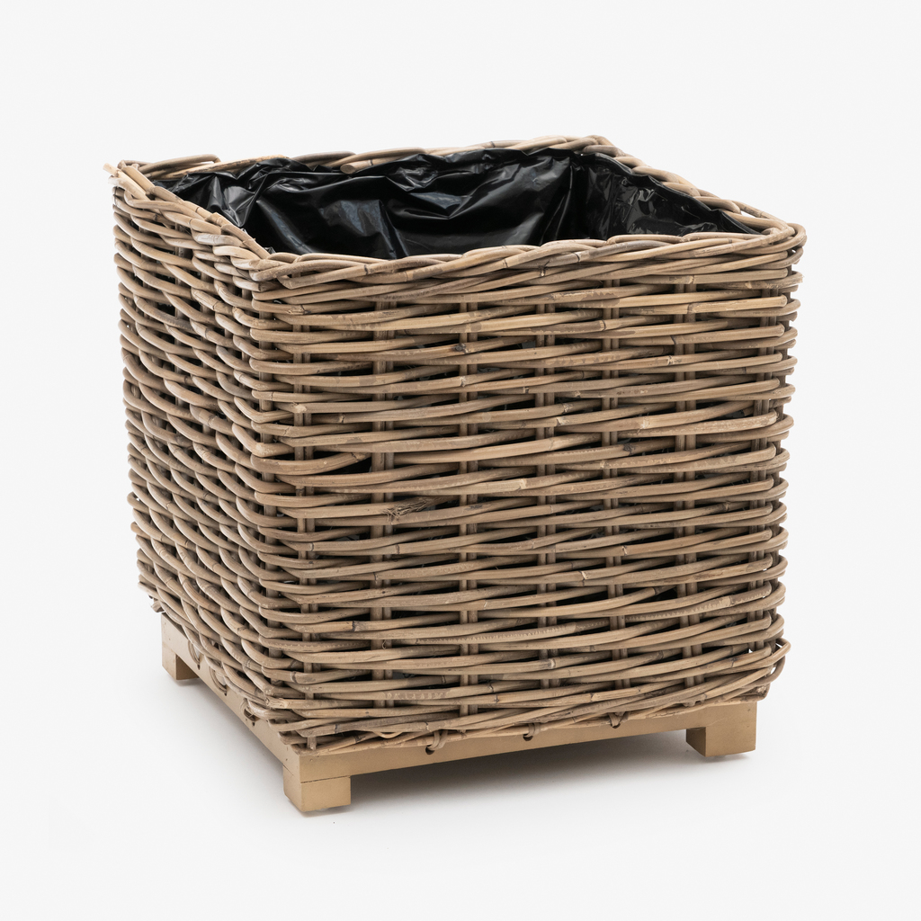 Rattan-Pflanzkörbe 2er-Set