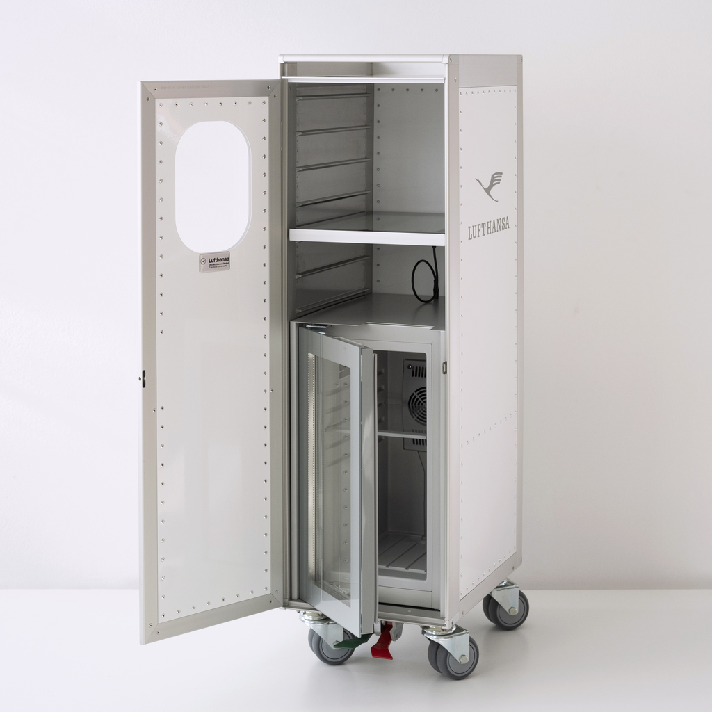 Lufthansa Cocktail Trolley mit Kühlfach und Beleuchtung - 3
