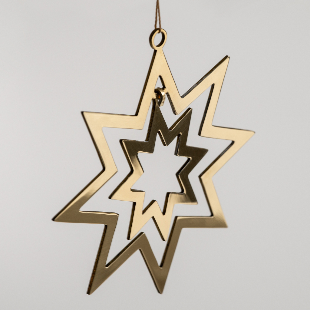 Sternenanhänger Messing 2er-Set - 3 Sternenanhänger Messing 2er-Set - 3