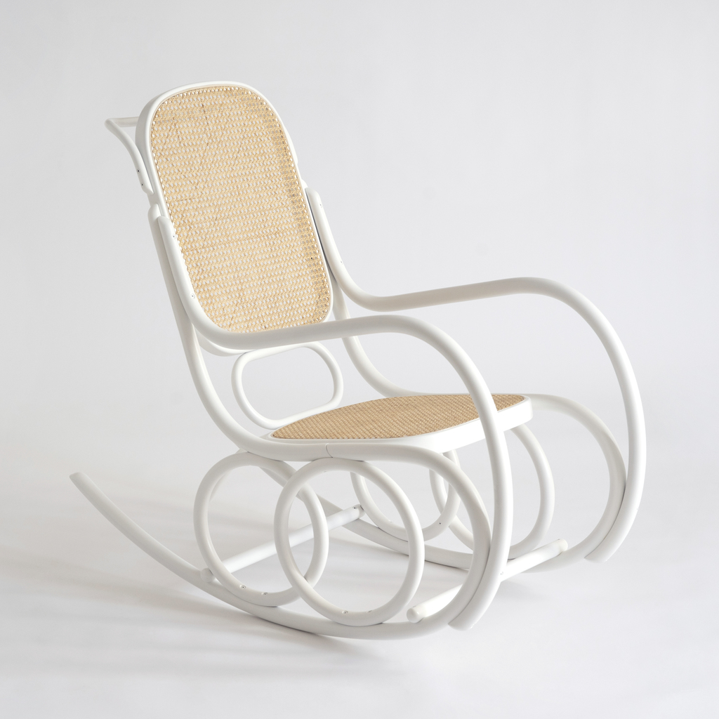 Schaukelstuhl Bugholz weiß Schaukelstuhl Bugholz weiß