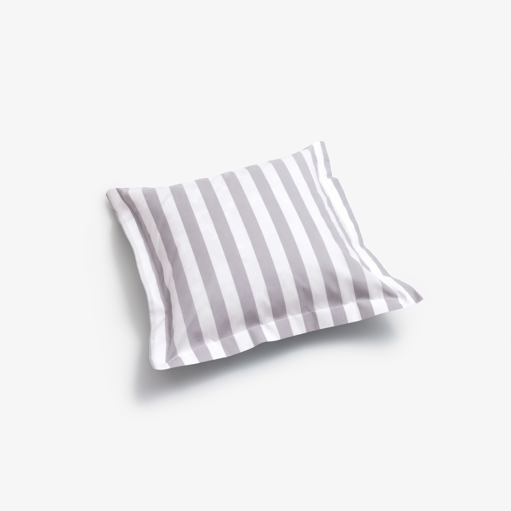 Kissenbezug Liselund Blockstreifen Hellgrau 40 x 40 cm