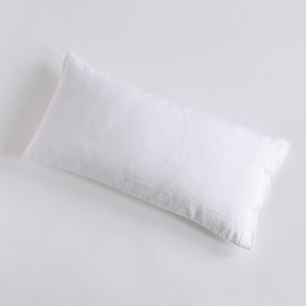 Leinenbettwäsche Real Weiß 40 x 80 cm Leinenbettwäsche Real Weiß 40 x 80 cm