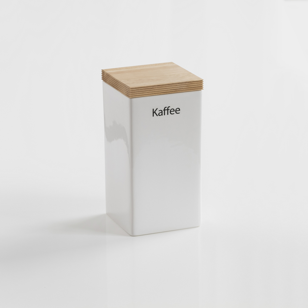 Kaffee-Vorratsdose mit Holzdeckel Kaffee-Vorratsdose mit Holzdeckel
