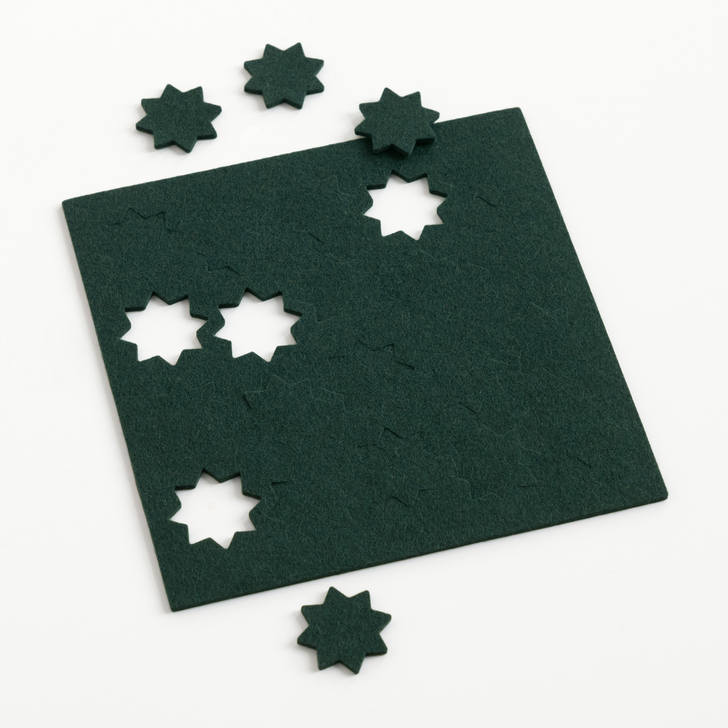 20 Filzsterne grün 20 Filzsterne grün