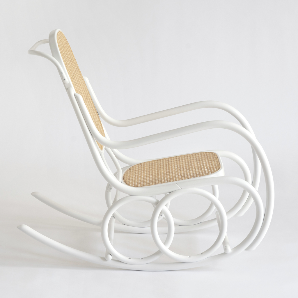 Schaukelstuhl Bugholz weiß - 3 Schaukelstuhl Bugholz weiß - 3