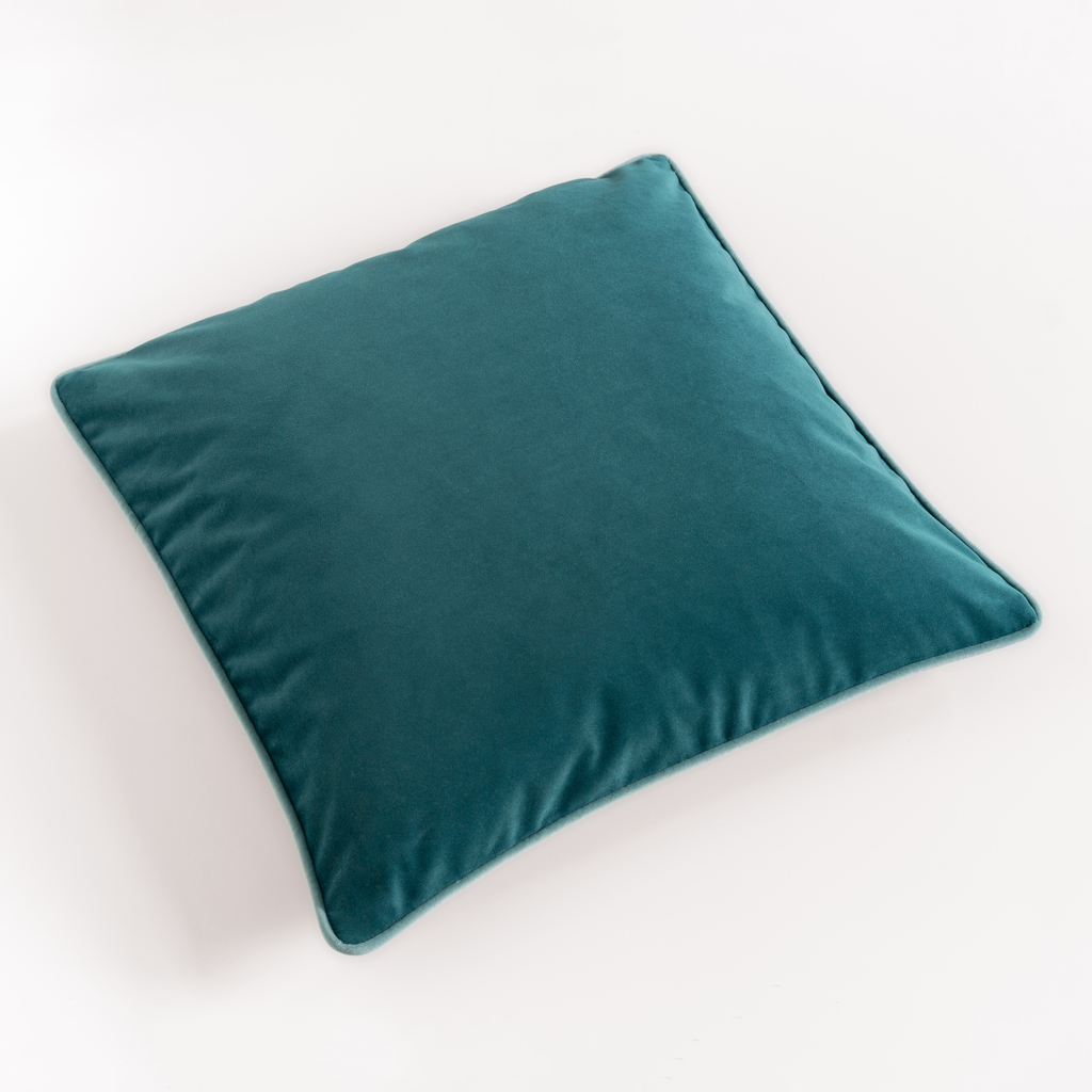 Samt-Kissenhülle Audrey mit Füllung Petrol / Mint Samt-Kissenhülle Audrey mit Füllung Petrol / Mint