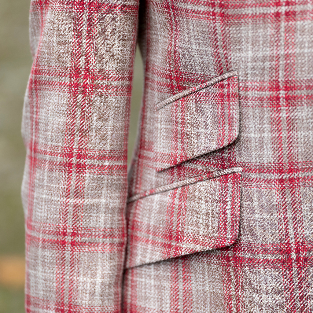 Risby & Leckonfield Blazer rot/beige Gr. 36 - 5