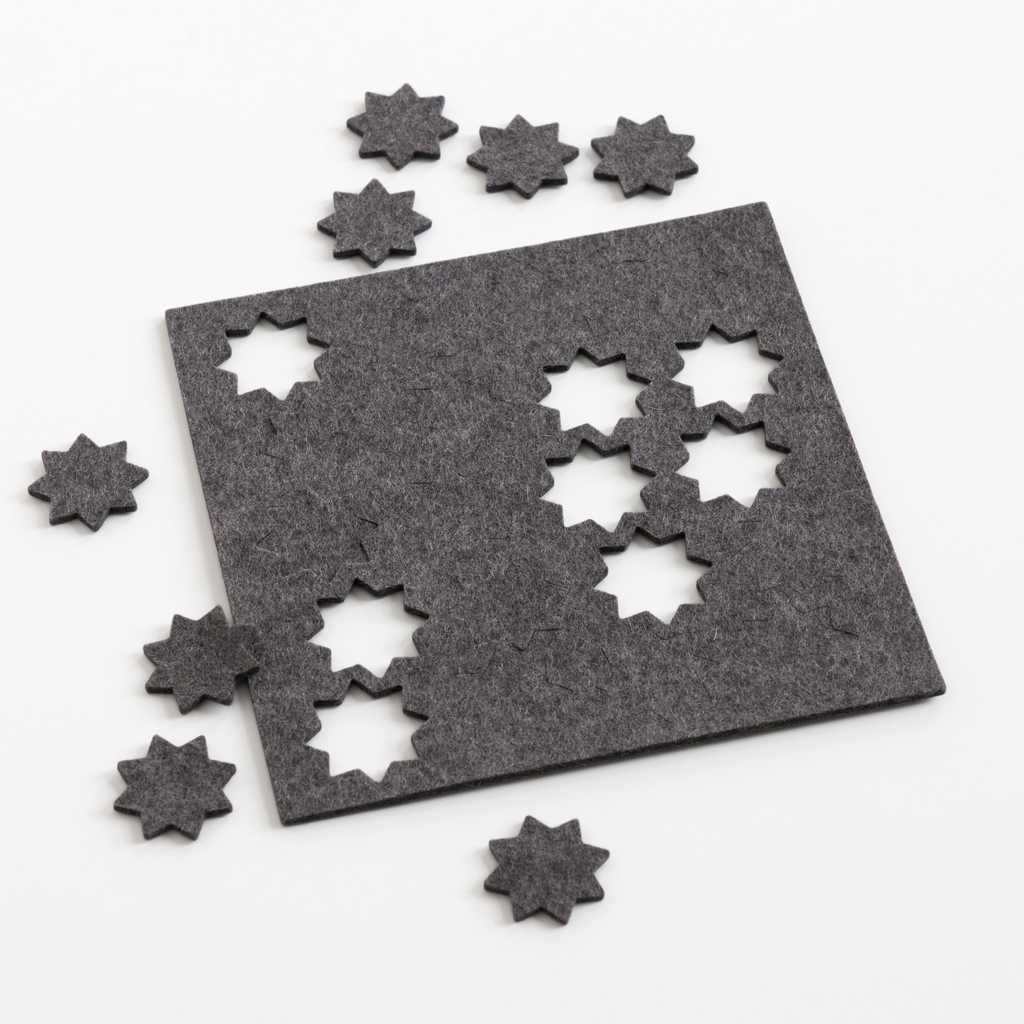 20 Filzsterne grau 20 Filzsterne grau