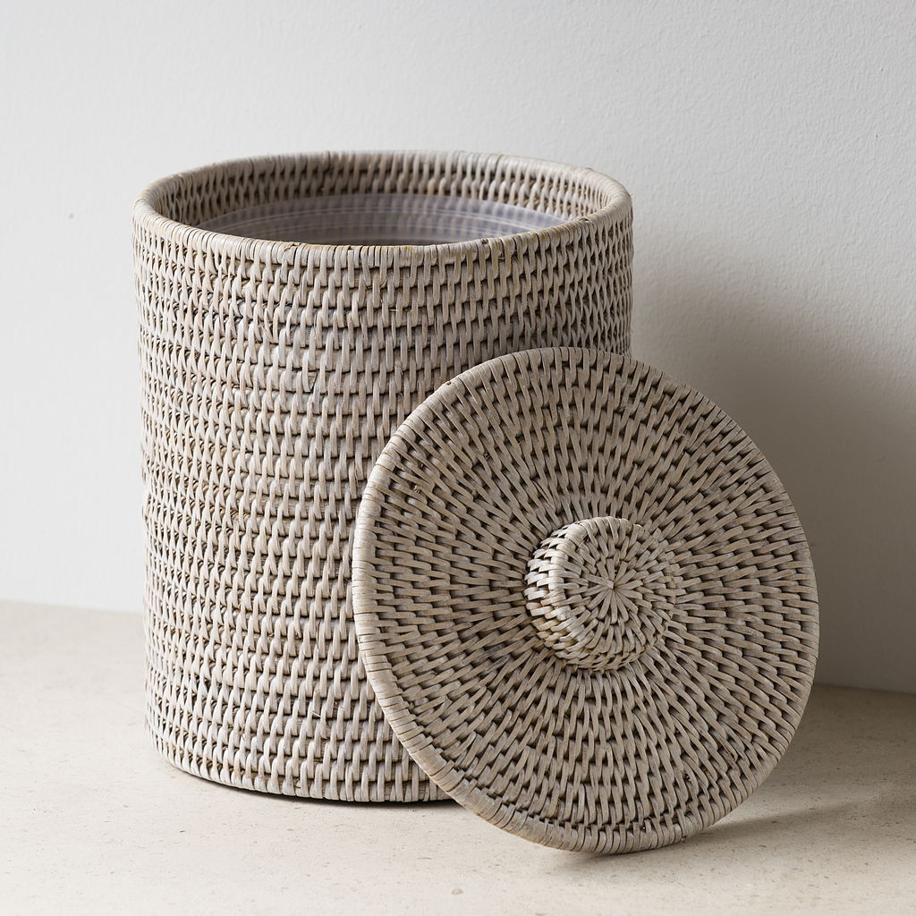 Papierkorb Rattangeflecht Papierkorb Rattangeflecht