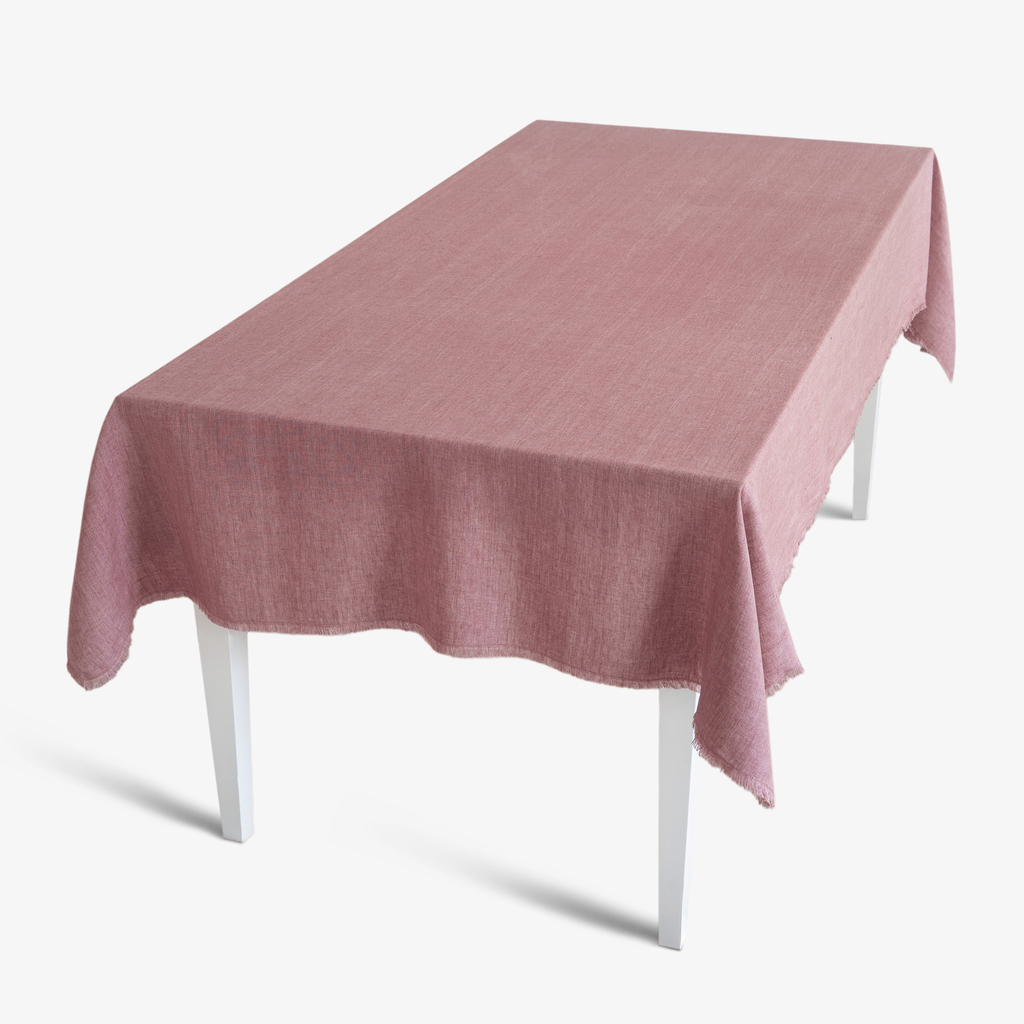 Leinentischdecke Franjas Rot 140 x 250 cm