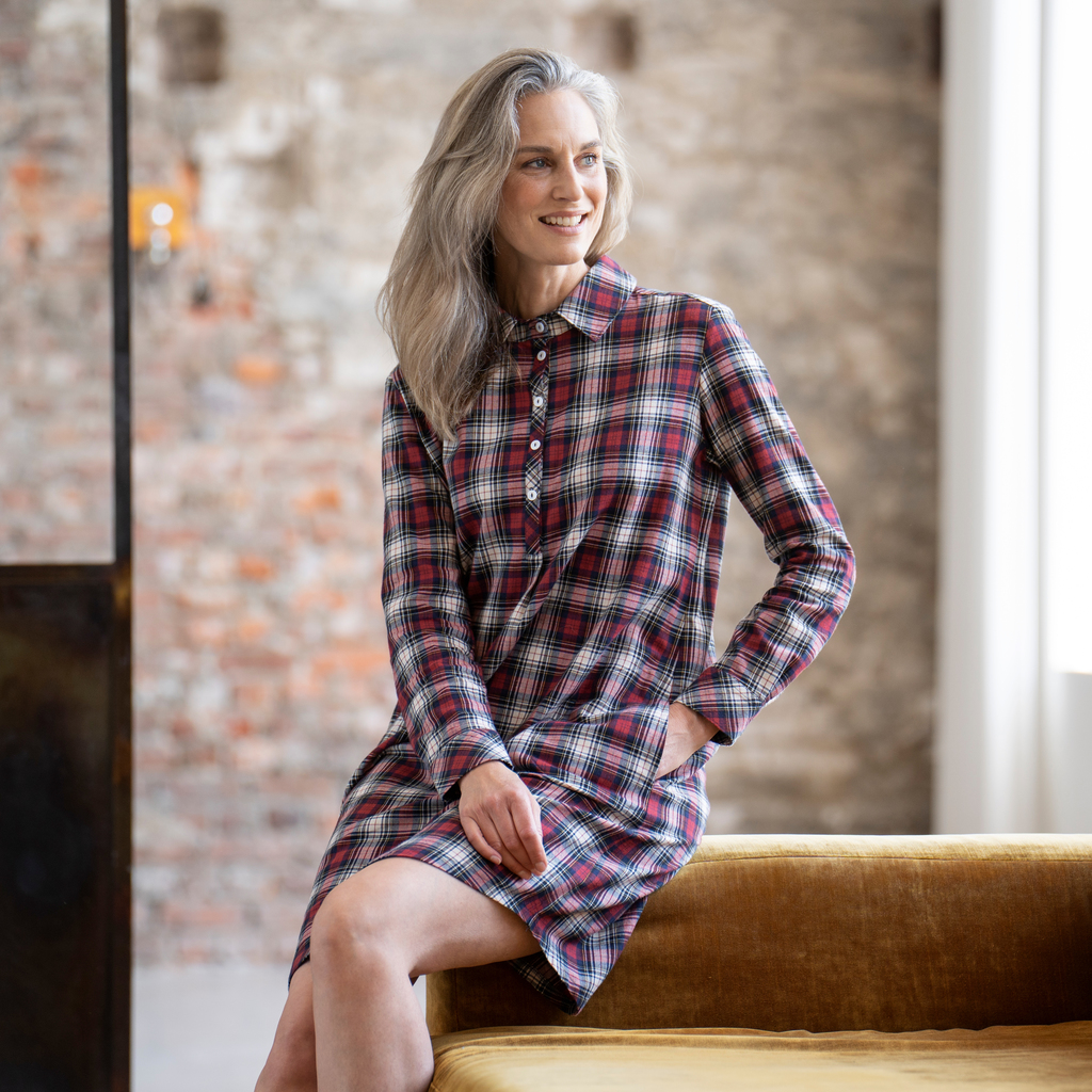 Sunday in Bed X Torquato Nachthemd Sarah Tartan L Sunday in Bed X Torquato Nachthemd Sarah Tartan L