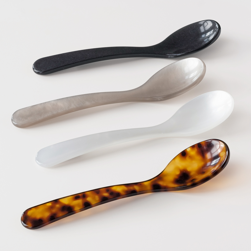 Acryl-Eierlöffel Weiß - 2 Acryl-Eierlöffel Weiß - 2