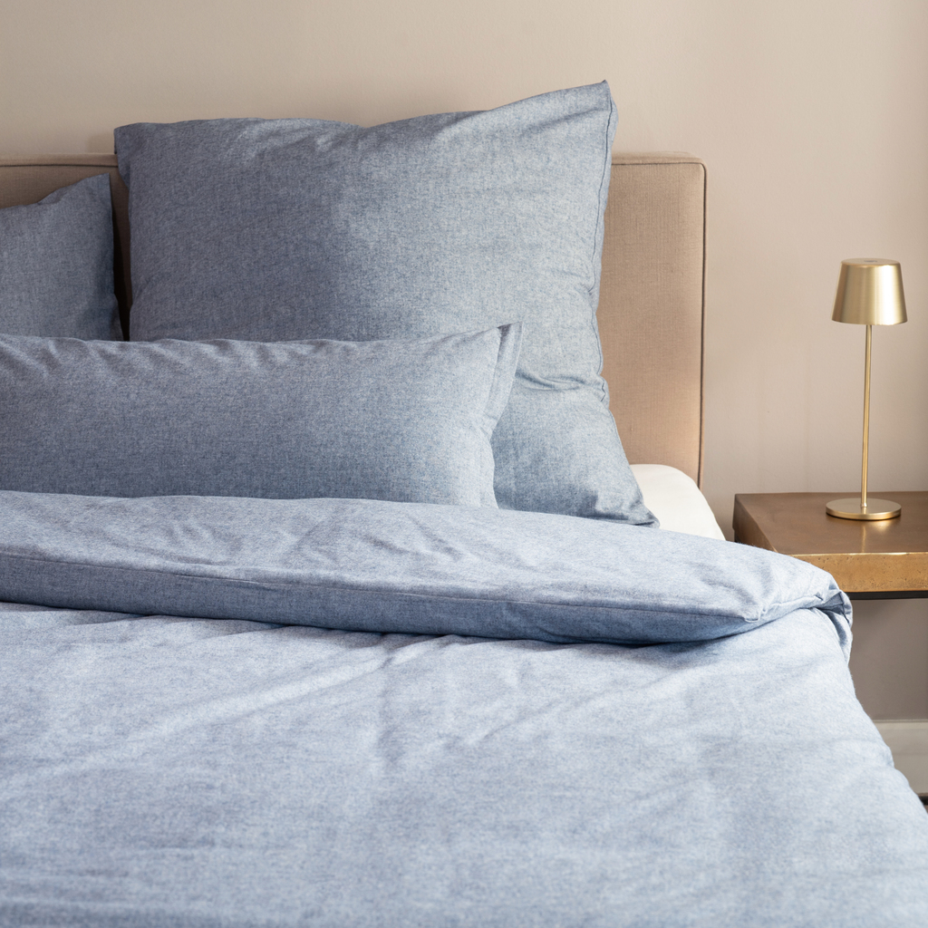 Flanellbettwäsche Smilla Blau 40 x 40 cm - 2 Flanellbettwäsche Smilla Blau 40 x 40 cm - 2