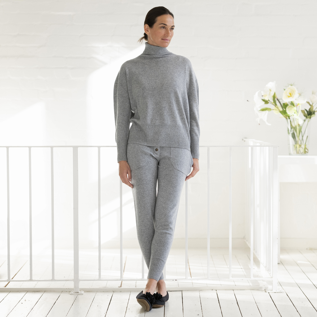 Sunday in Bed X Torquato Merino-Kaschmir-Pullover Grau XL - 3