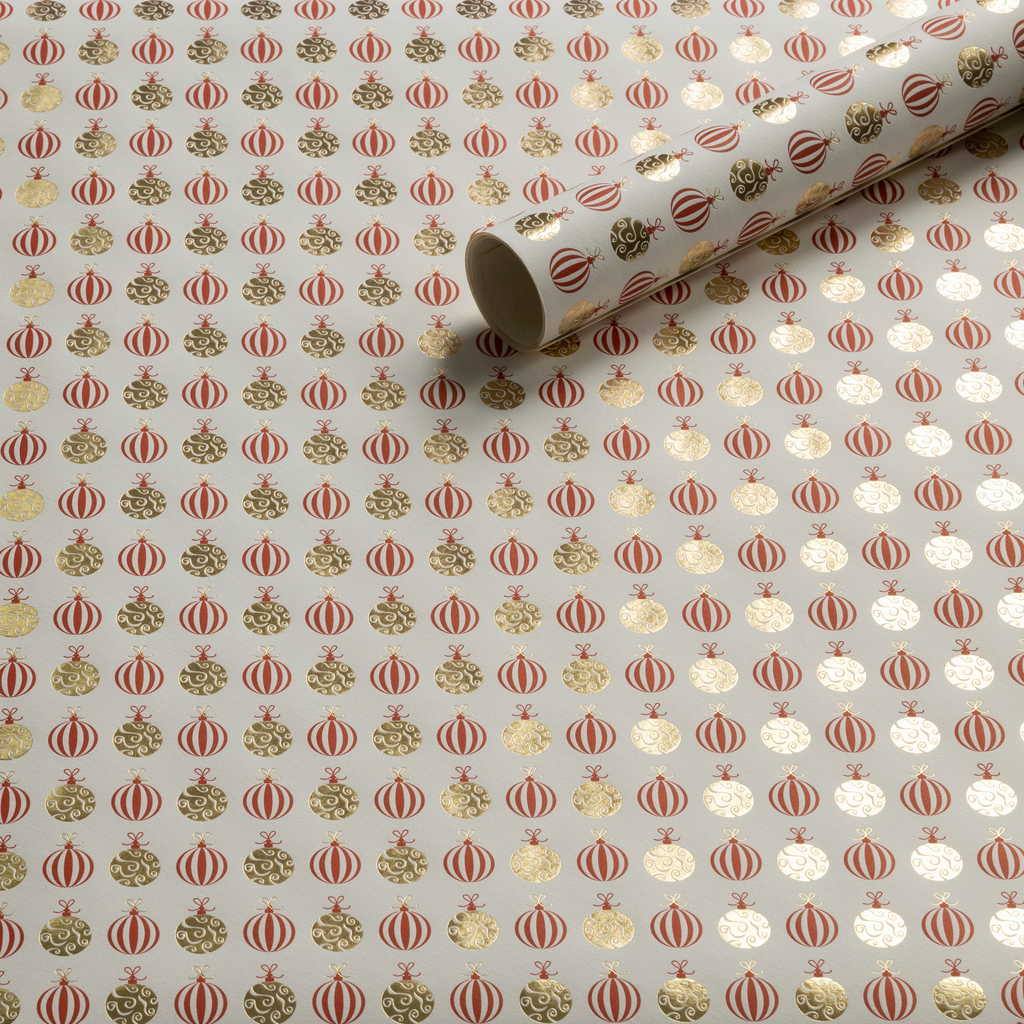 Florentiner Papier Christbaumkugeln Rot Gold 50 x 70 cm - 2