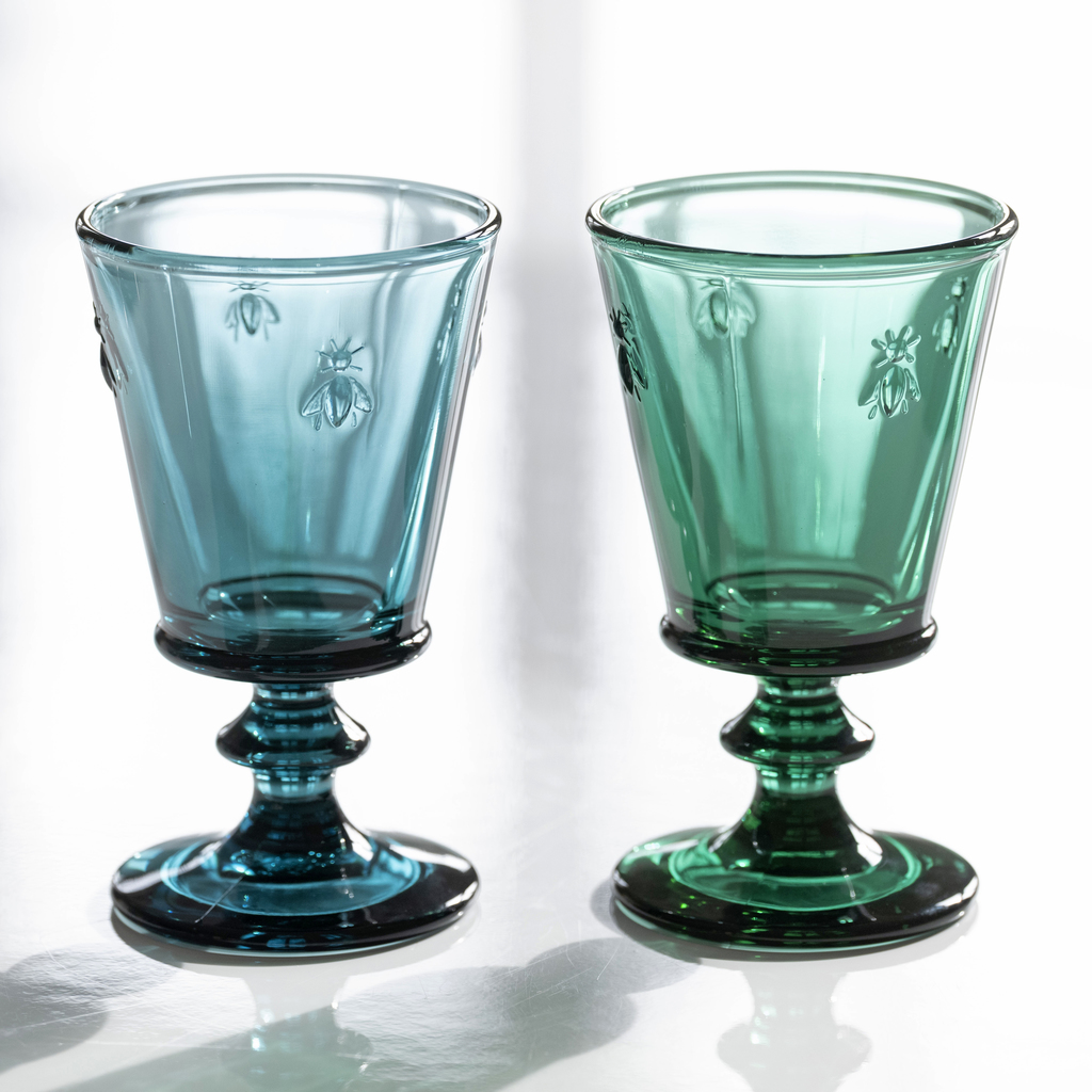 La Rochère Weingläser mit Biene Smaragdgrün 6er-Set - 2 La Rochère Weingläser mit Biene Smaragdgrün 6er-Set - 2