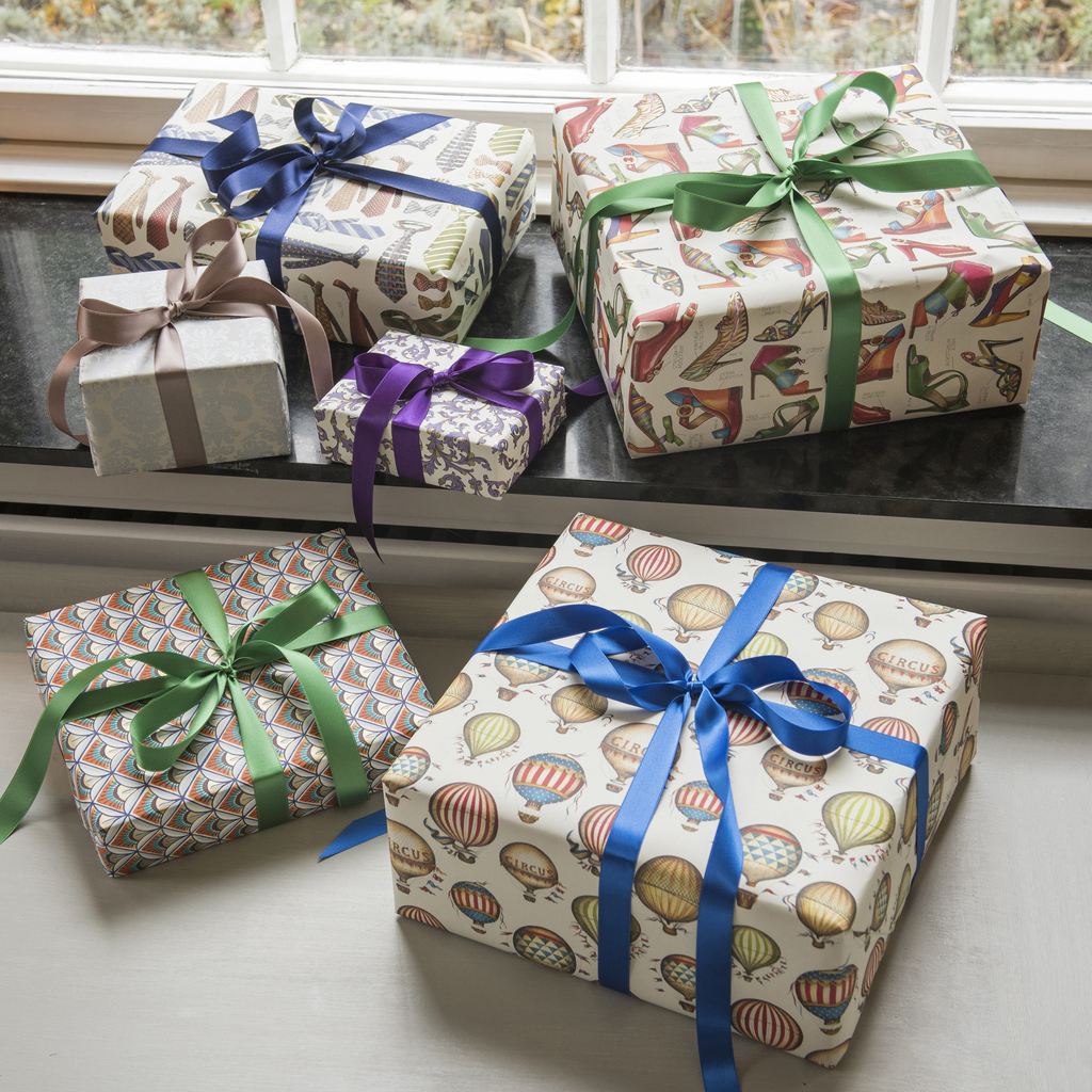 Florentiner Papier Christbaumkugeln Rot Gold 50 x 70 cm - 5