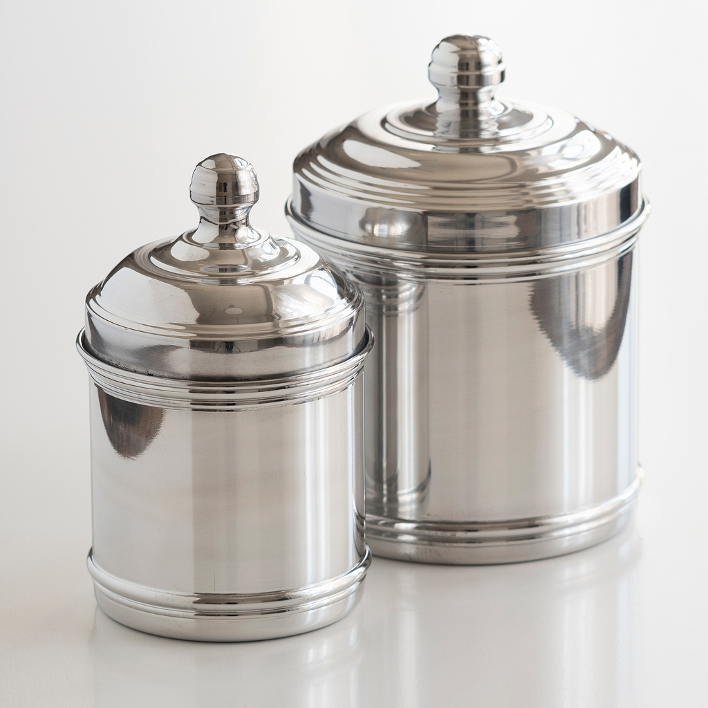 Italo Ottinetti Vorratsgefäße Aluminium glänzend klein - 3