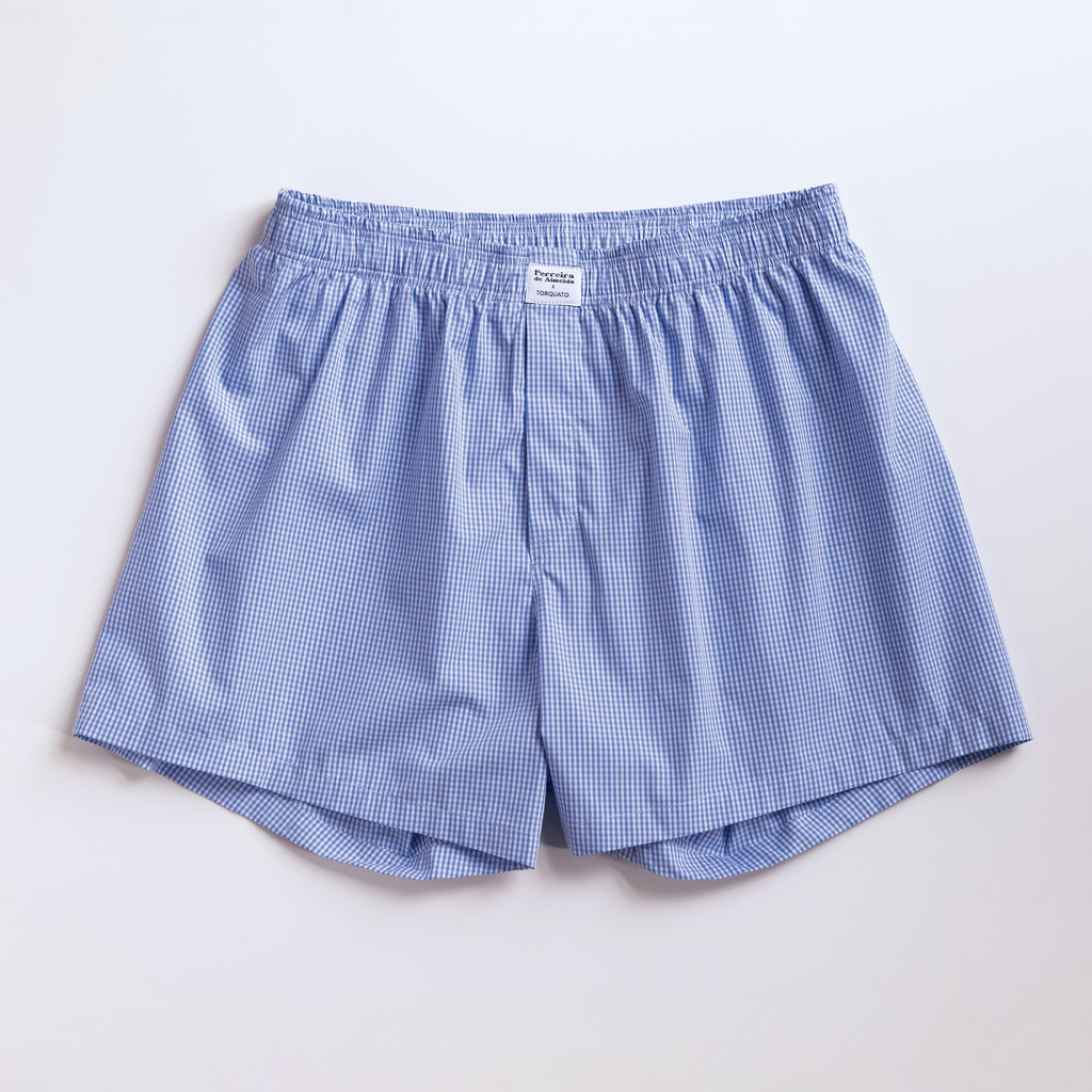 Ferreira de Almeida X Torquato Boxershorts Blau kariert L Ferreira de Almeida X Torquato Boxershorts Blau kariert L