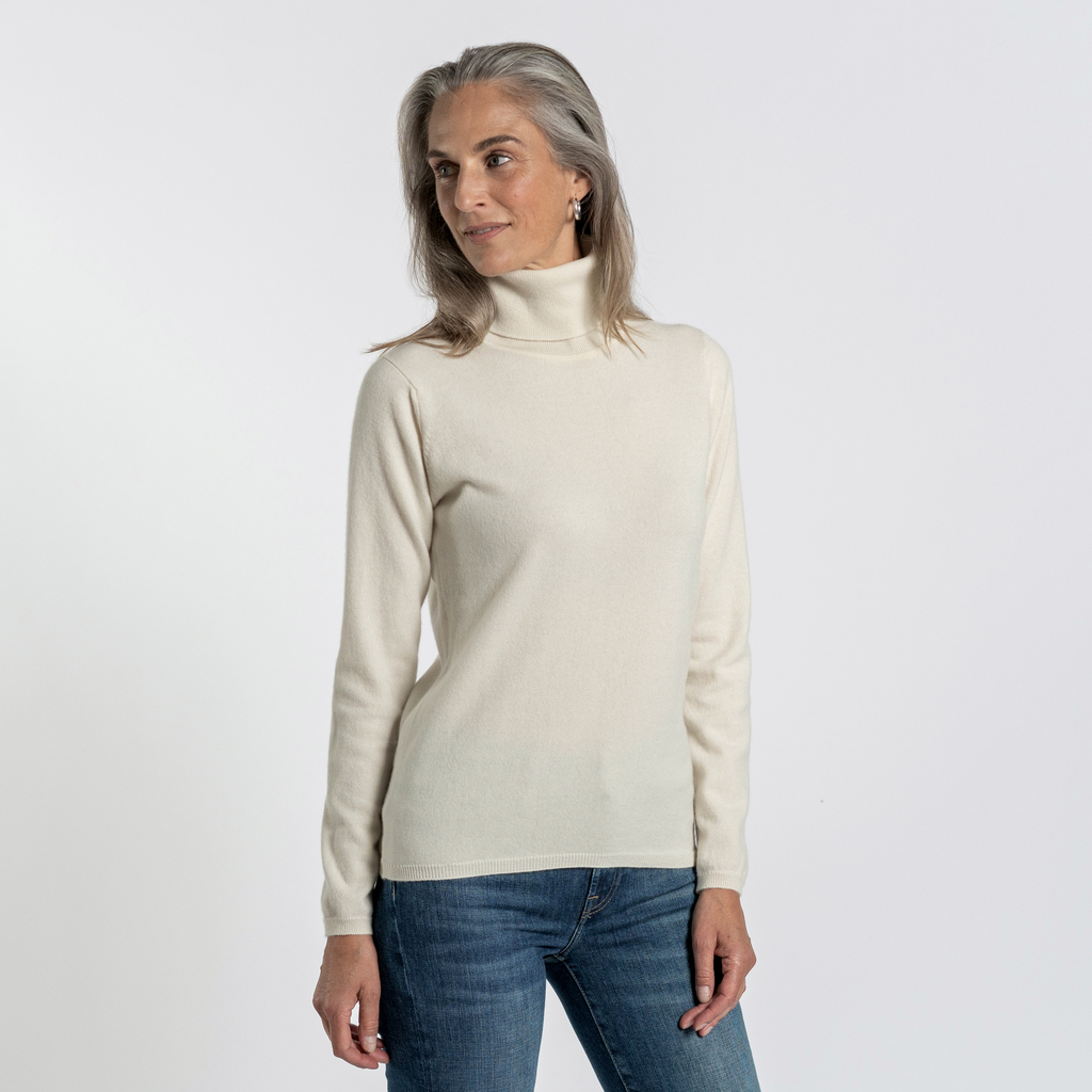 William Lockie X Torquato Rollkragen Kaschmir White L