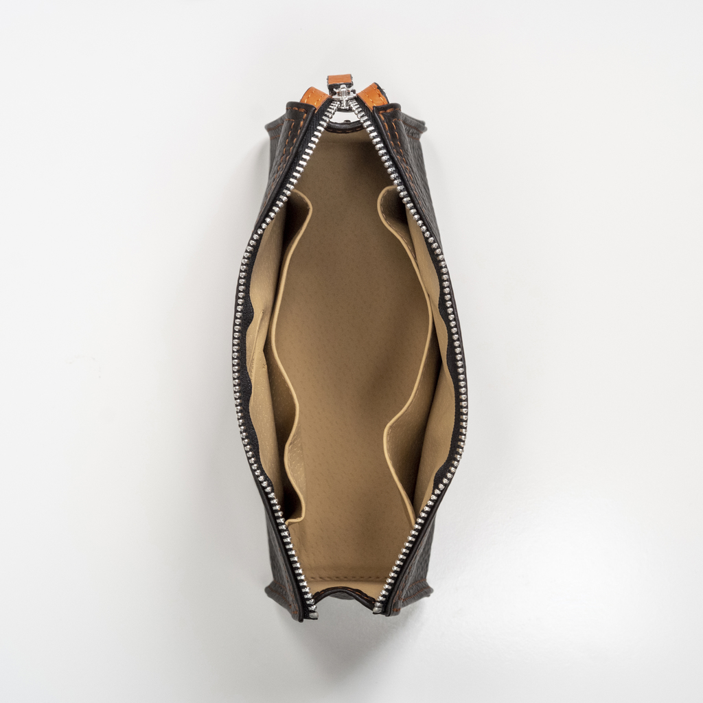 Hammann Kosmetiktasche Hirschleder Braun/Orange - 2