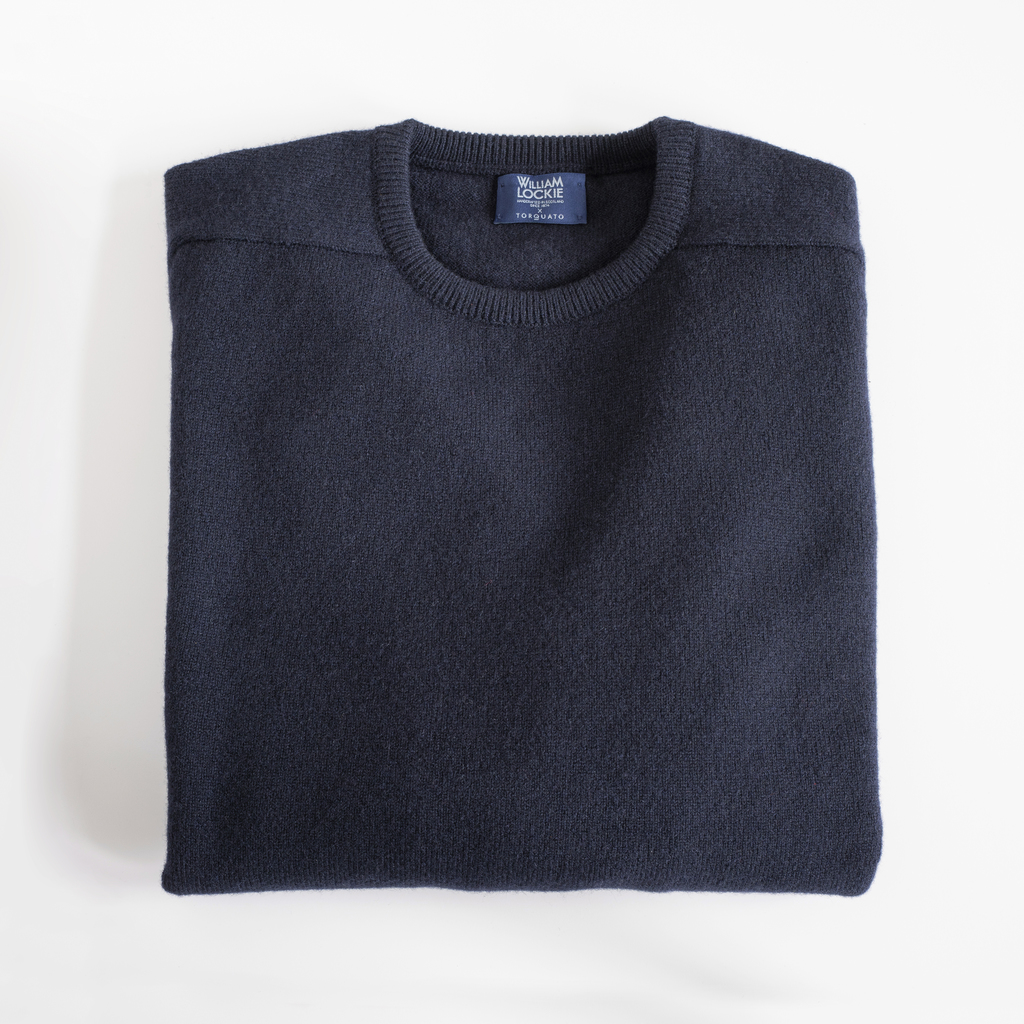 Lambswool-Pullover mit Rundhalsausschnitt Navy Gr. 54 Lambswool-Pullover mit Rundhalsausschnitt Navy Gr. 54