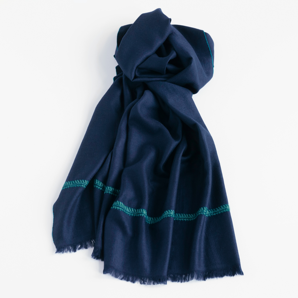 Kashmir Loom Faizan Schal Türkis / Blau Kashmir Loom Faizan Schal Türkis / Blau