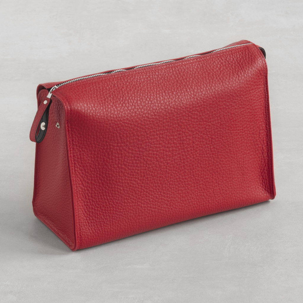 Hammann Kulturtasche Kalbsleder Rot