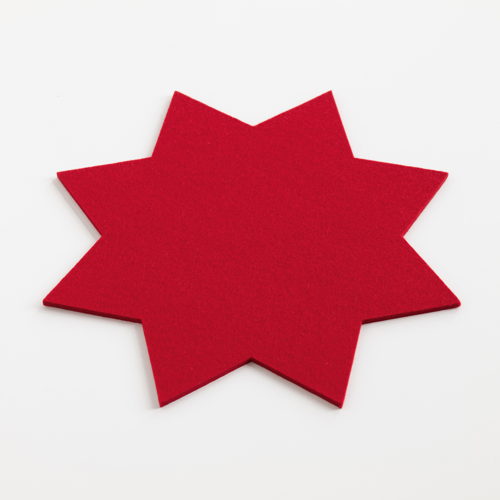 Filzuntersetzer Stern rot Filzuntersetzer Stern rot