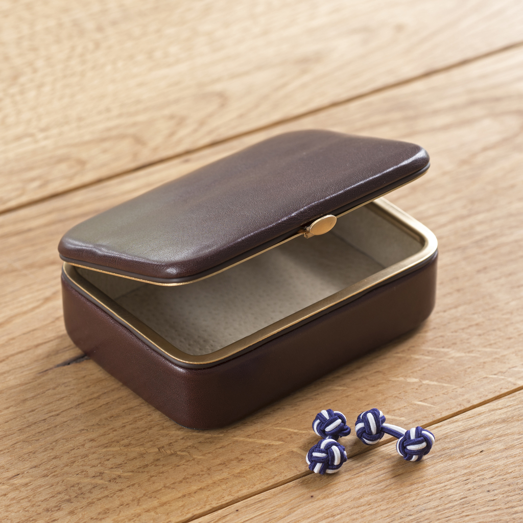 Hammann Boxcalf Manschettenknopfdose - 2 Hammann Boxcalf Manschettenknopfdose - 2