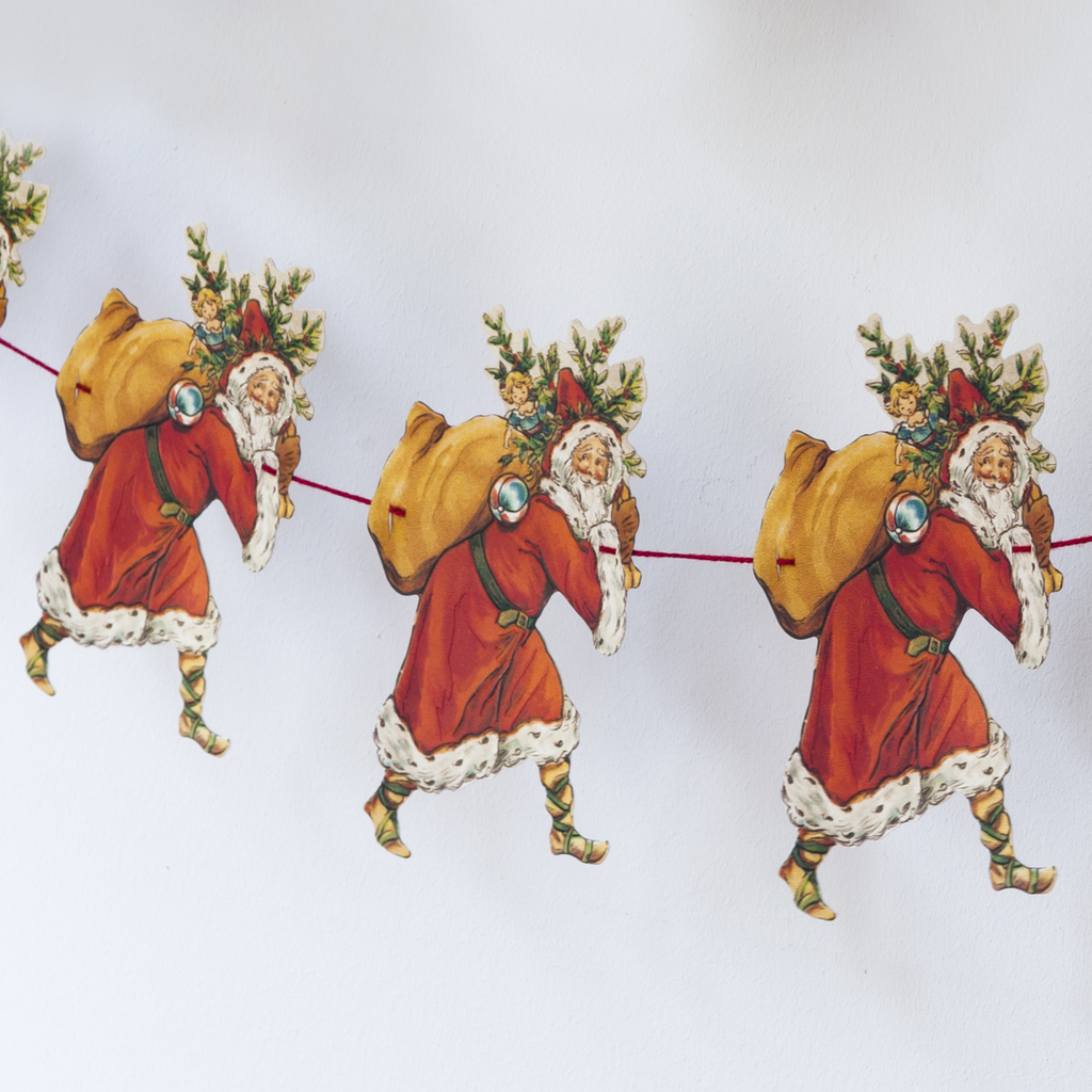 Girlande Weihnachtsmänner Girlande Weihnachtsmänner