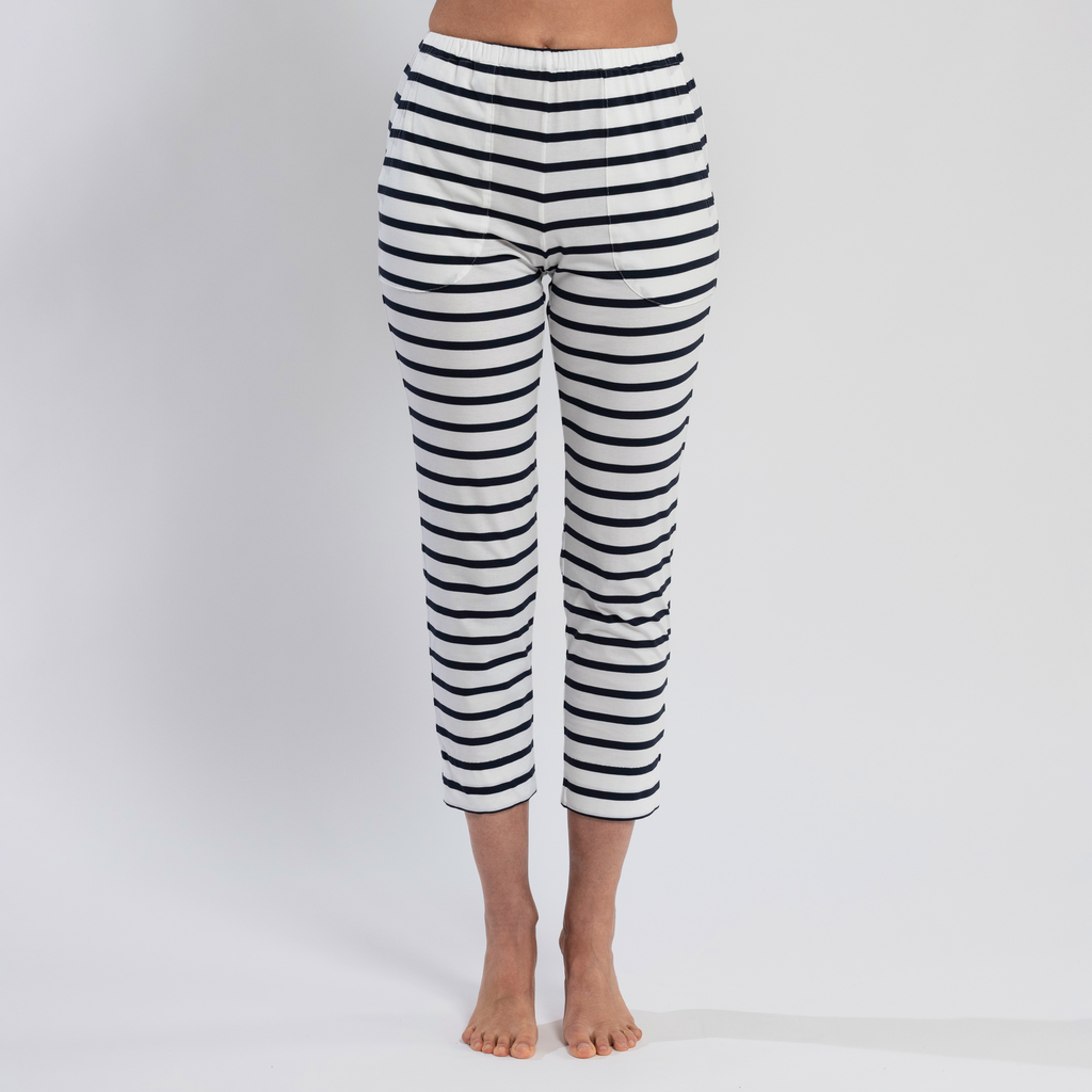 Sunday in Bed X Torquato Pyjamahose Pure Weiß/Midnight S - 5