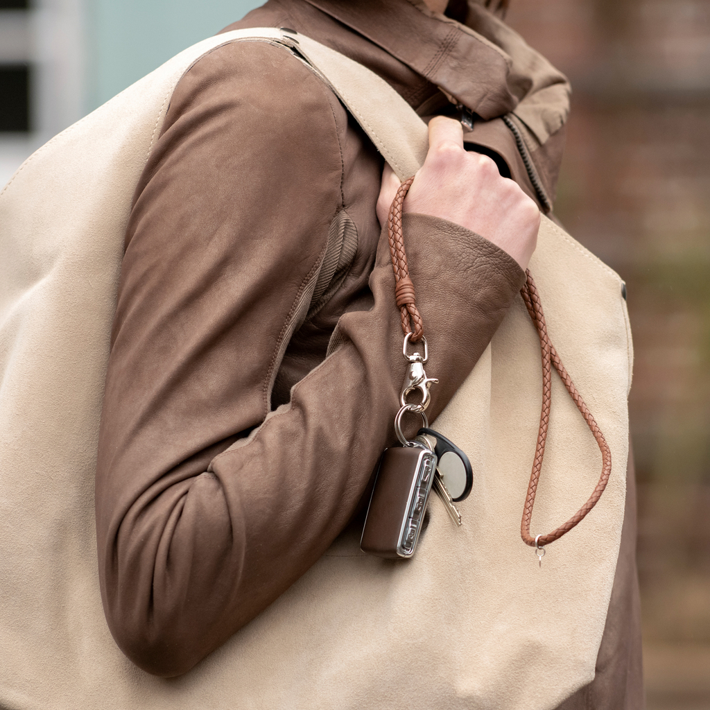 Schlüsselband aus Leder Hellbraun - 3 Schlüsselband aus Leder Hellbraun - 3