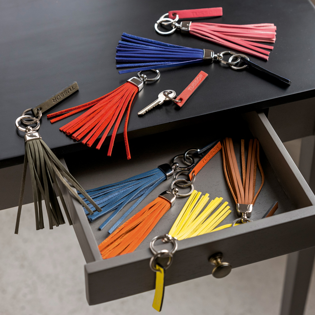 Tussor Schlüsselanhänger Tassel Mandarine - 2 Tussor Schlüsselanhänger Tassel Mandarine - 2