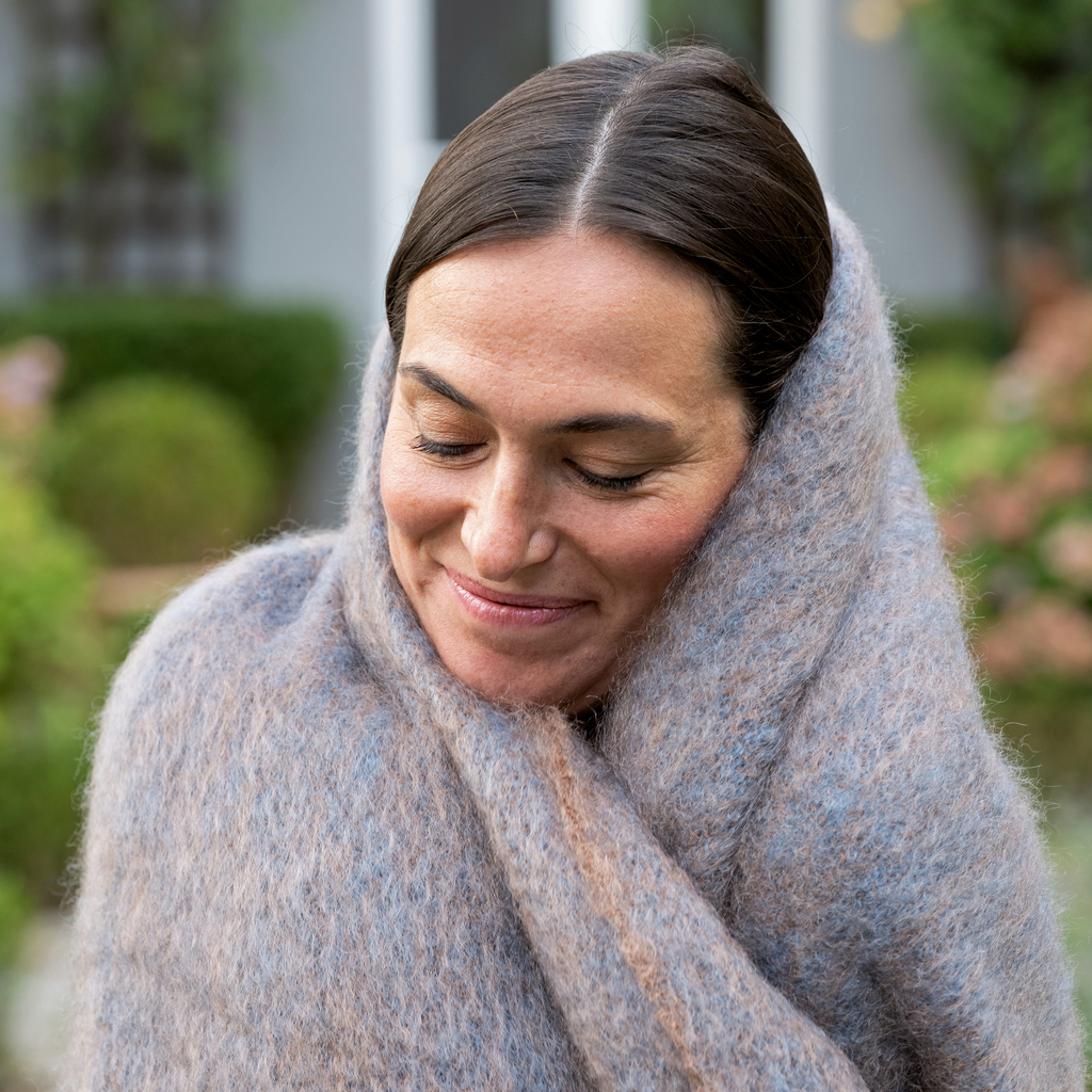 Cushendale: Mohair-Plaid aus Irland Cocoa - 2